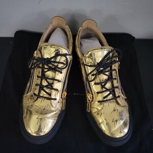 Giuseppe Zanotti Gold Men's Shoes Size 44